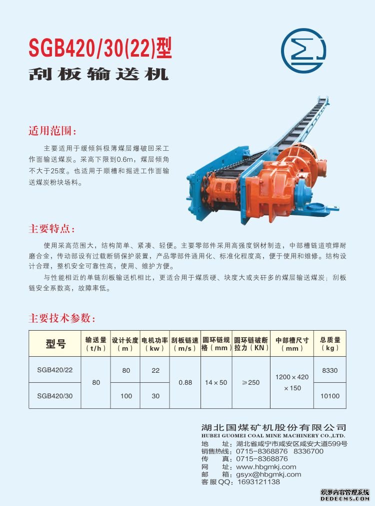 SGB420/30(22)型刮板輸送機(圖1)